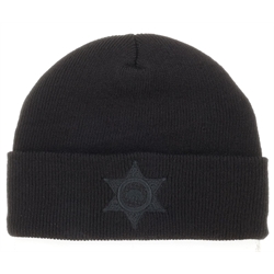 Black Beanie with Black Logo